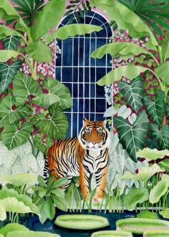 Pieces and Peace 1000 Palan Palapeli Greenhouse Tiger