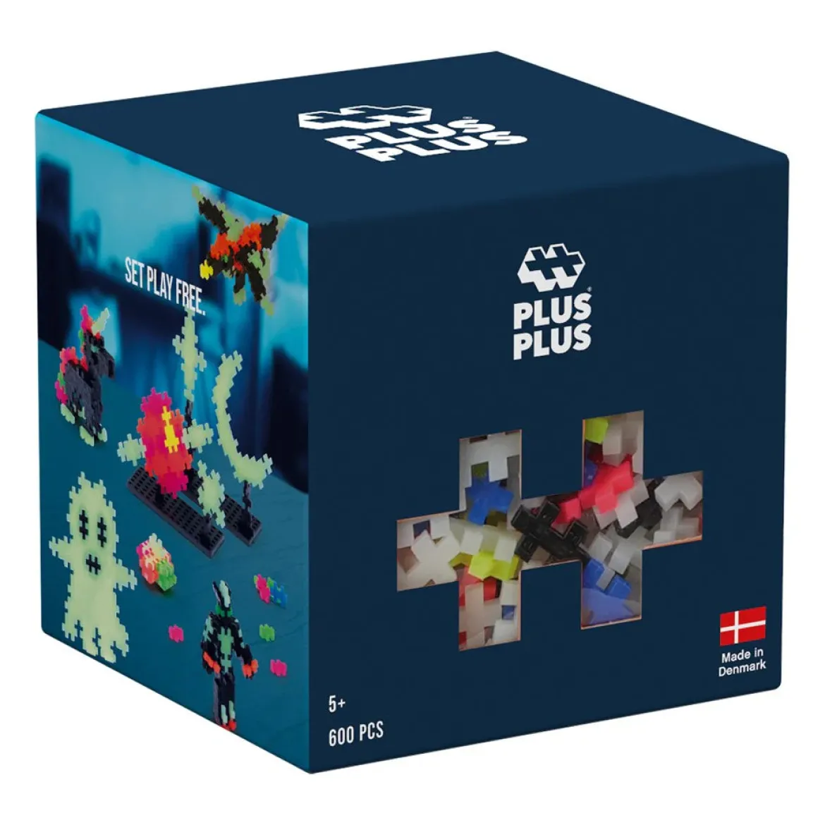 Plus-Plus Glow Mix 600 Osaa Pimeässä Hohtavat