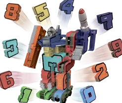 Pocket Morphers Muuntautuvat Ajoneuvot/Numerot Lajitelma