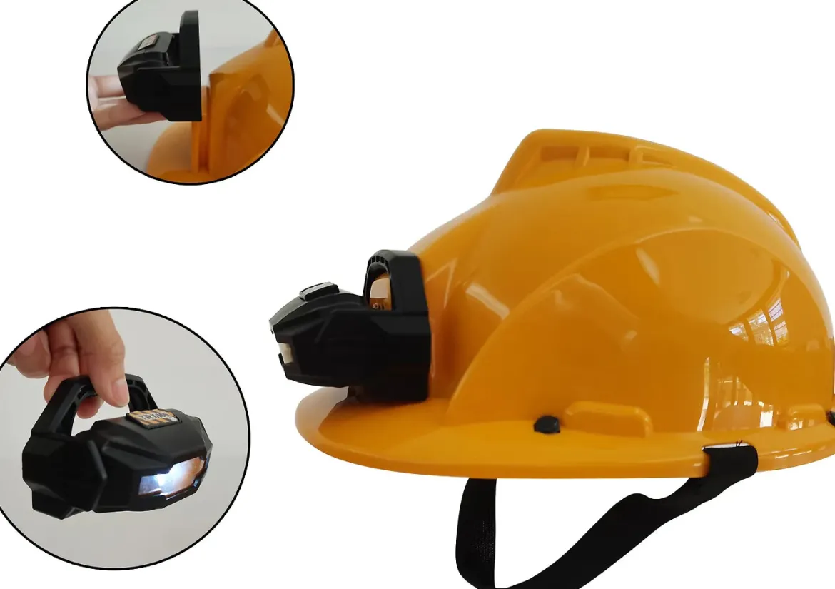 Power Tools Lasten Työmaakypärä Otsalampulla