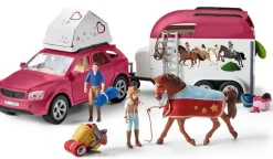 Schleich 42535 Seikkailu Autolla ja Hevoskuljetusvaunulla