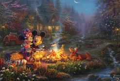 Schmidt Thomas Kinkade 200 Palan Palapeli Mickey And Minnie Sweetheart Campfire