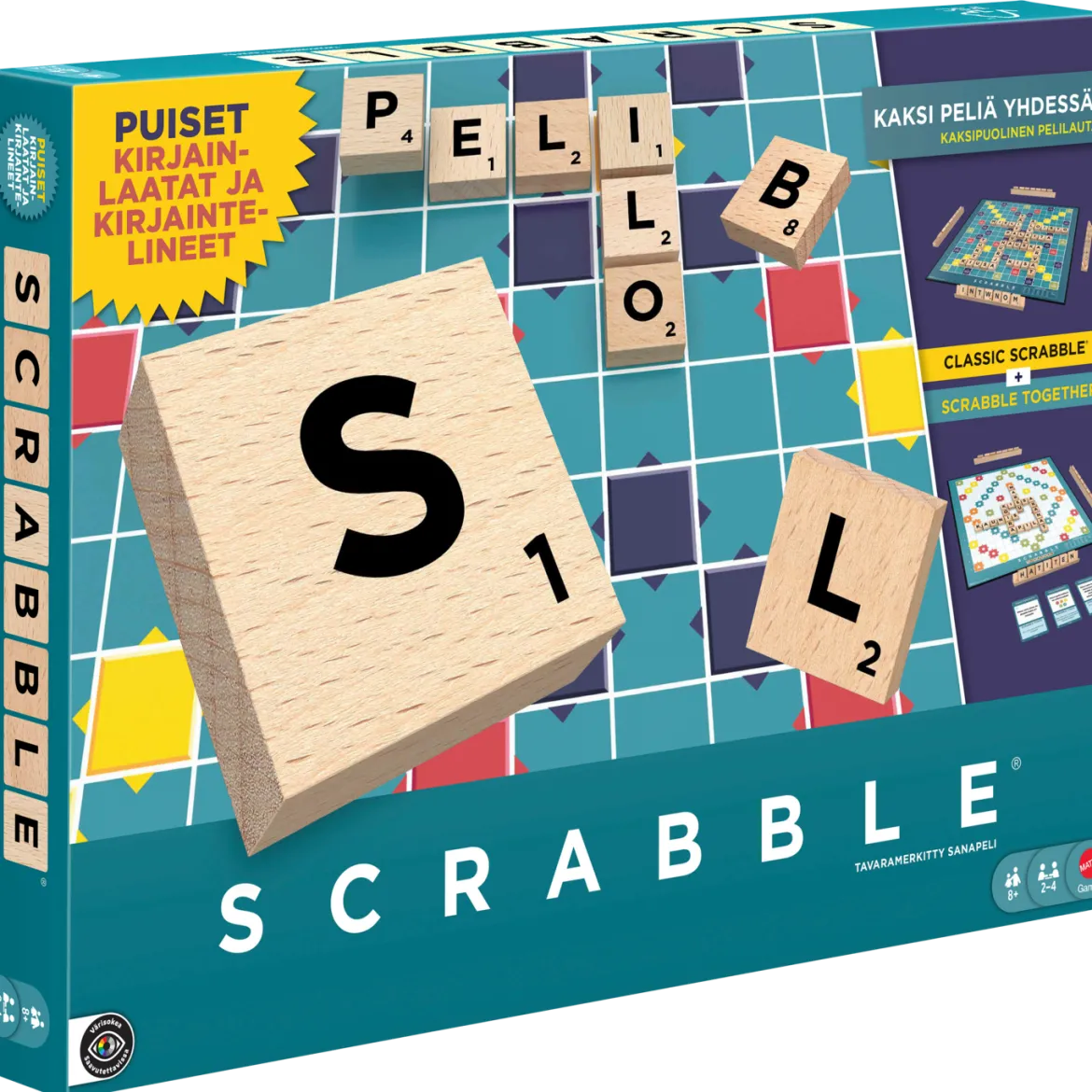 Scrabble Wood/ Puinen Scrabble Sanapeli