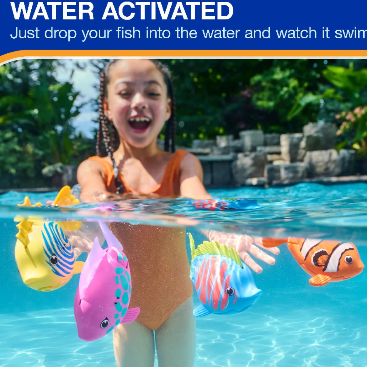 Swimways Rainbow Reef Sukeltava/Uiva Kala Guppie Goldberg