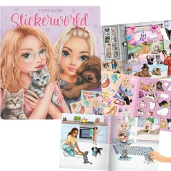 Top Model Askartelu Stickerworld Kitty and Doggy Tarrakirja
