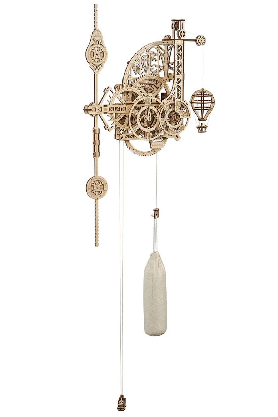 Ugears Model Aero Clock, Wall Clock With Pendulum