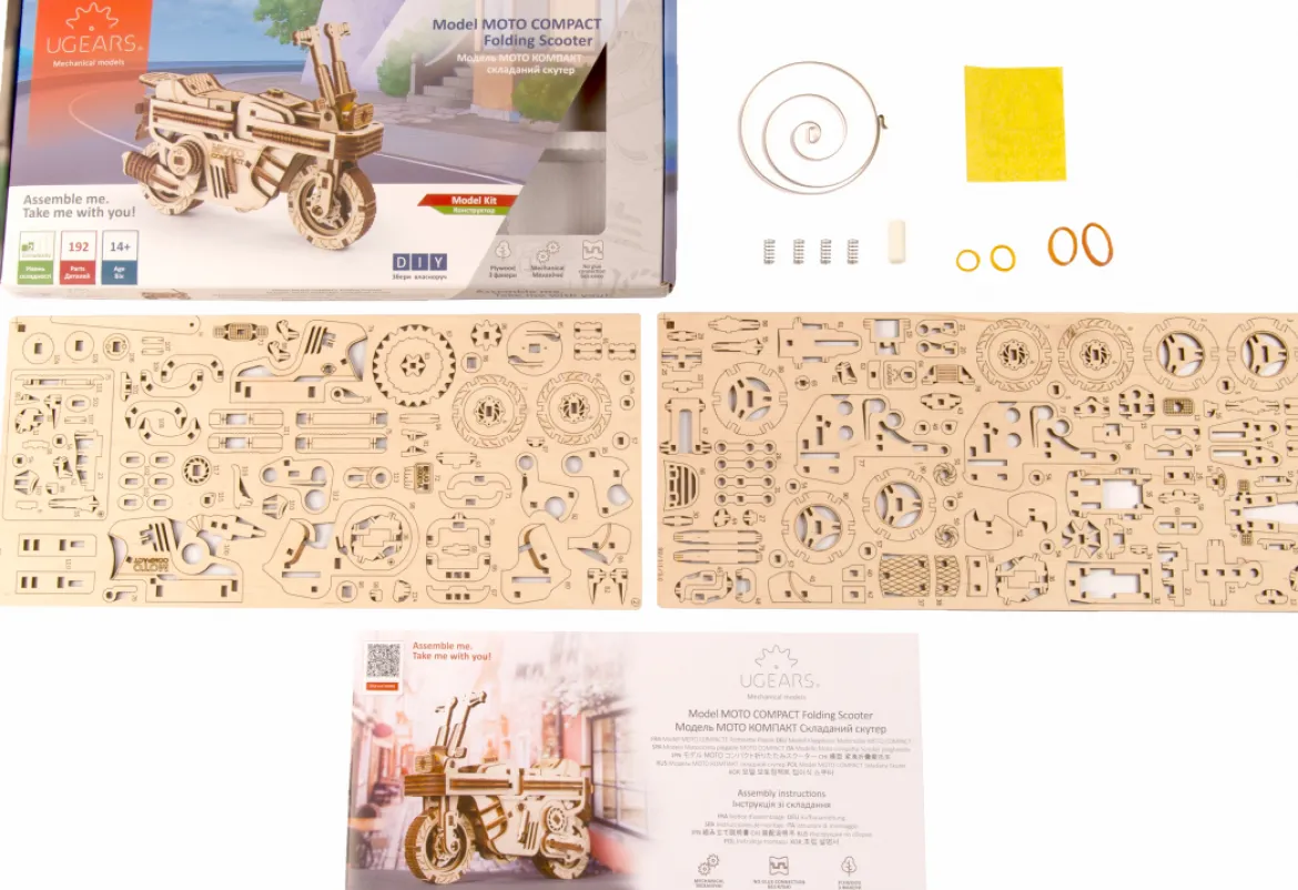 Ugears Model Moto Compact Folding Scooter