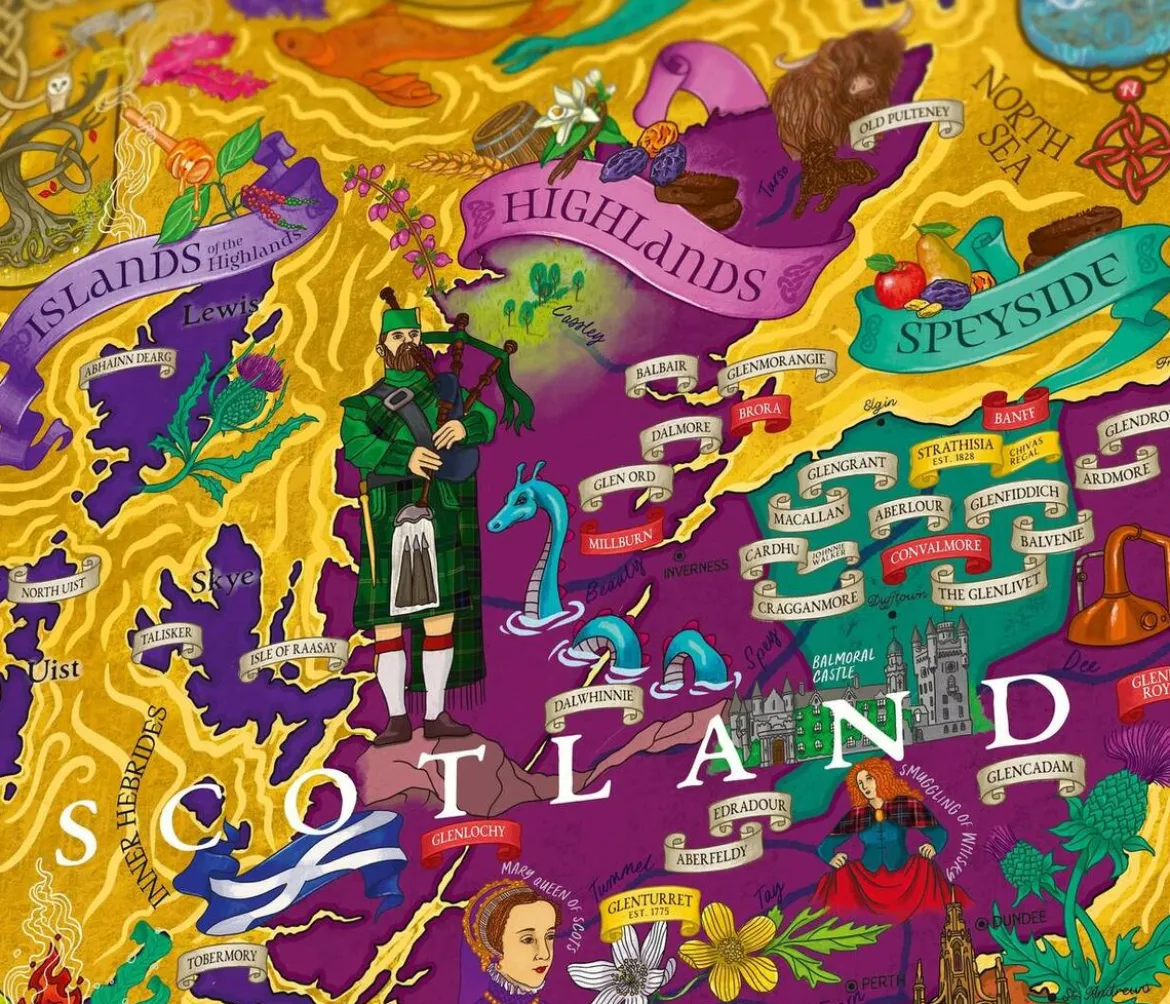 Water And Wines Scotland, Whisky Puzzle, 1000 Palan Viski Palapeli